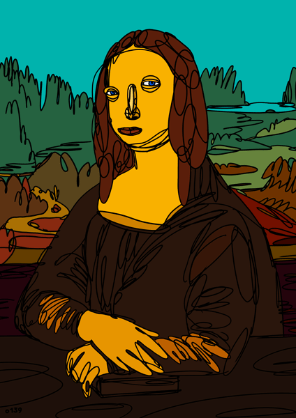 りゅう　ロンイングリッシュ　Mona Lisa Grin Ron English | 'Mona Lisa Grin' (2020) | Artsy